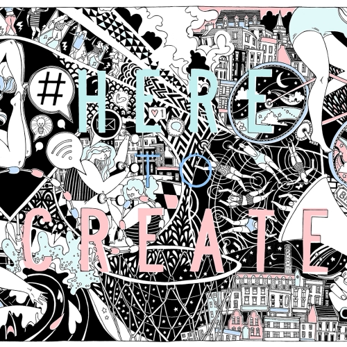 Adidas Here to Create billboard