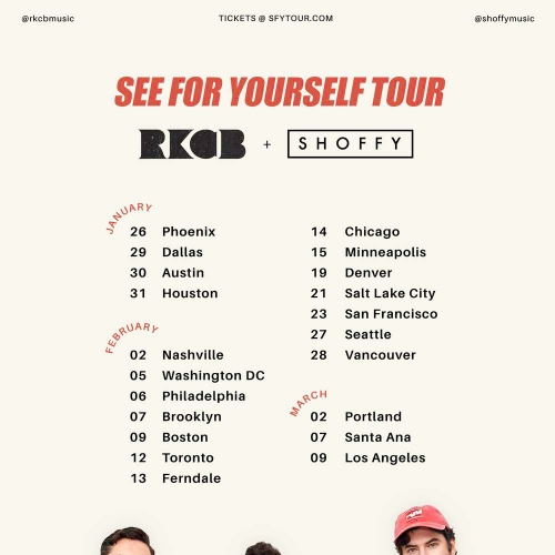 RKCB x Shoffy See For Yourself Tour Poster