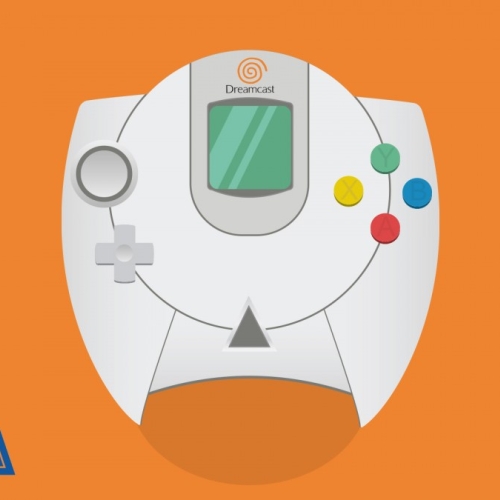 Sega Dreamcast Controller vector illustration