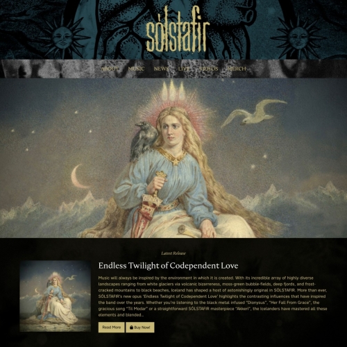 Website for Sólstafir by Frequency