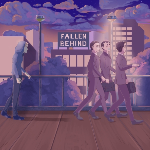 "Fallen Behind" Lofi Album Cover Art
