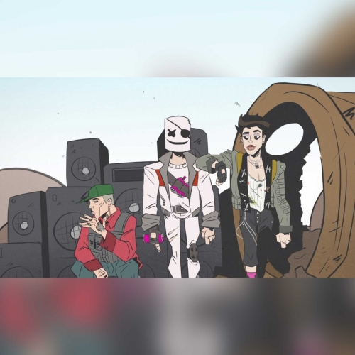 Marshmello x YUNGBLUD x blackbear - Tongue Tied (Official Lyric Video)