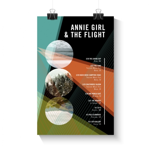 Tour Poster & Album Art for Annie Girl and the Flight
