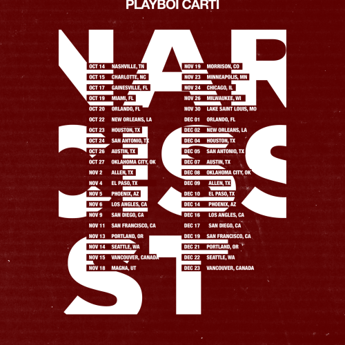 Playboi Carti Narcissist Tour Poster