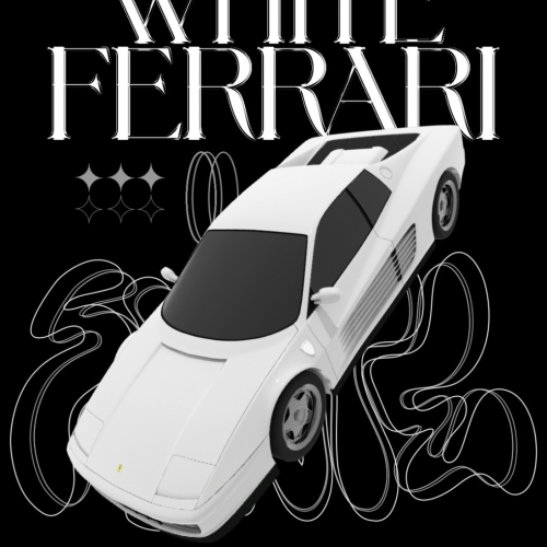 White Ferrari Edit Visualizer