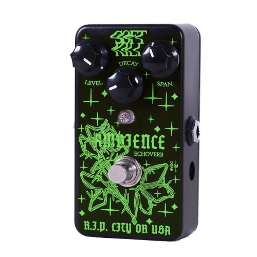 SOFT KILL X MR. BLACK AMBIENCE ECHO VERB PEDAL (GREEN VARIANT) DESIGNED BY RYAN FLOWERS