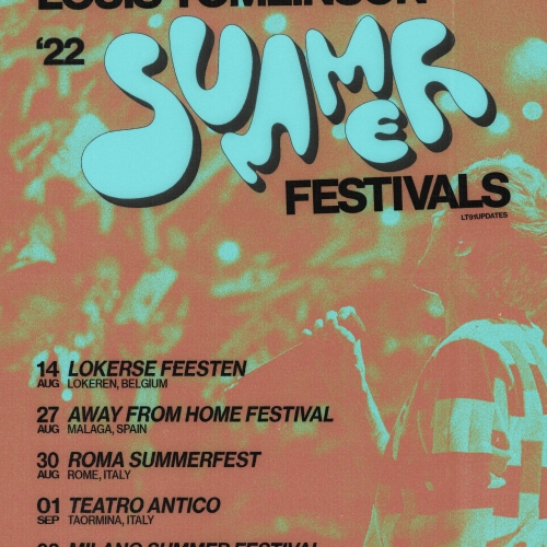 Louis Tomlinson Summer Festivals 2022 poster