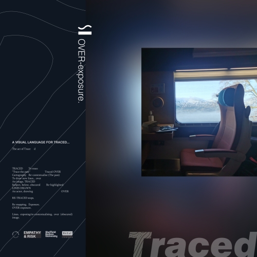 A square example image for the graphic charter describing the Rove Studio visual identity design for Traced Arts program, commissioned by Empathy & Risk in collaboration with the Museum of Slavery and Freedom, Deptford.