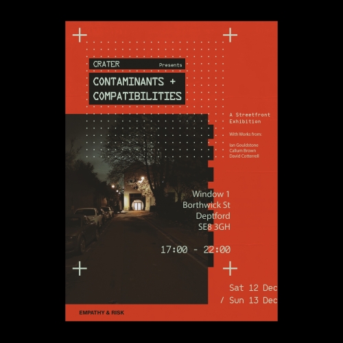 poster design for crater a new arts platform for deptford.