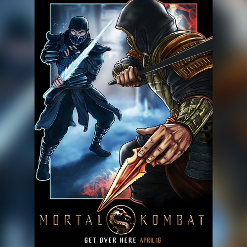 Movie poster illustration/design : Mortal Kombat by @yzulty