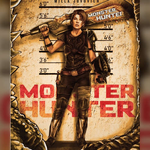 Movie poster illustration/design : Monster Hunter by @yzulty