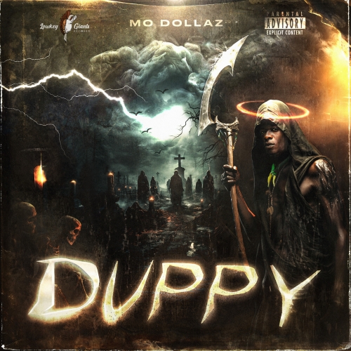 The cover artwork for Mo Dollaz’s single Duppy captures the raw energy and intensity of New York’s independent hip-hop scene.