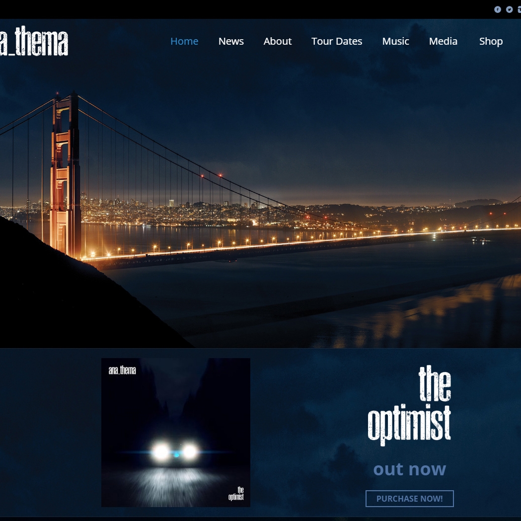 Website for Anathema (UK)