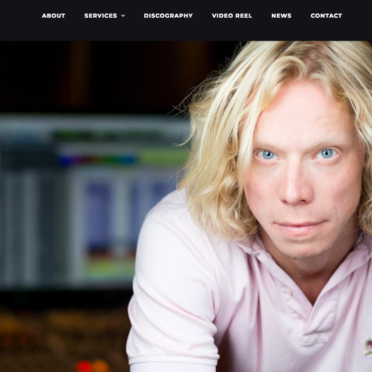 Website for Adrian Breakspear by Design By Jaiden