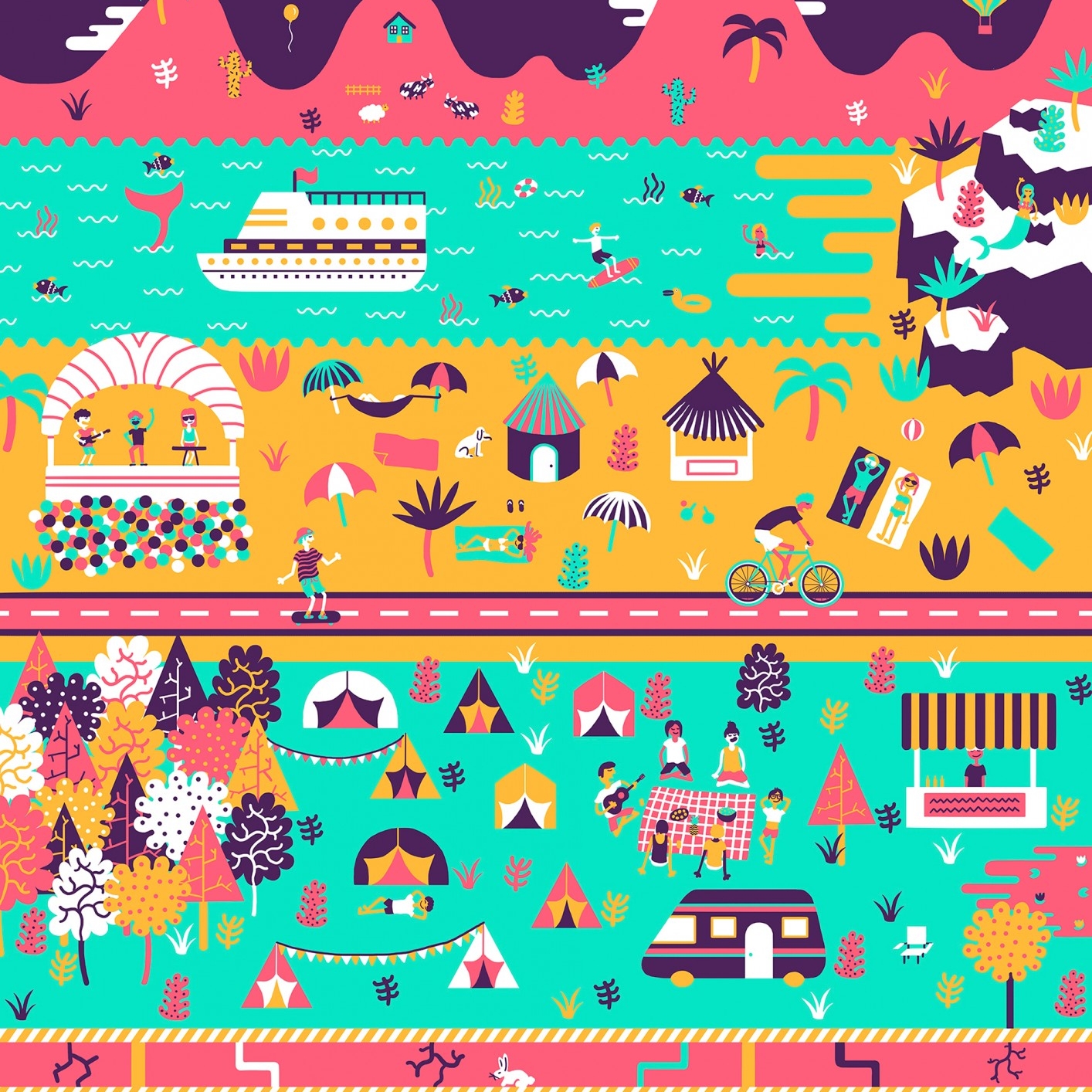 Weekenders Camp festival design