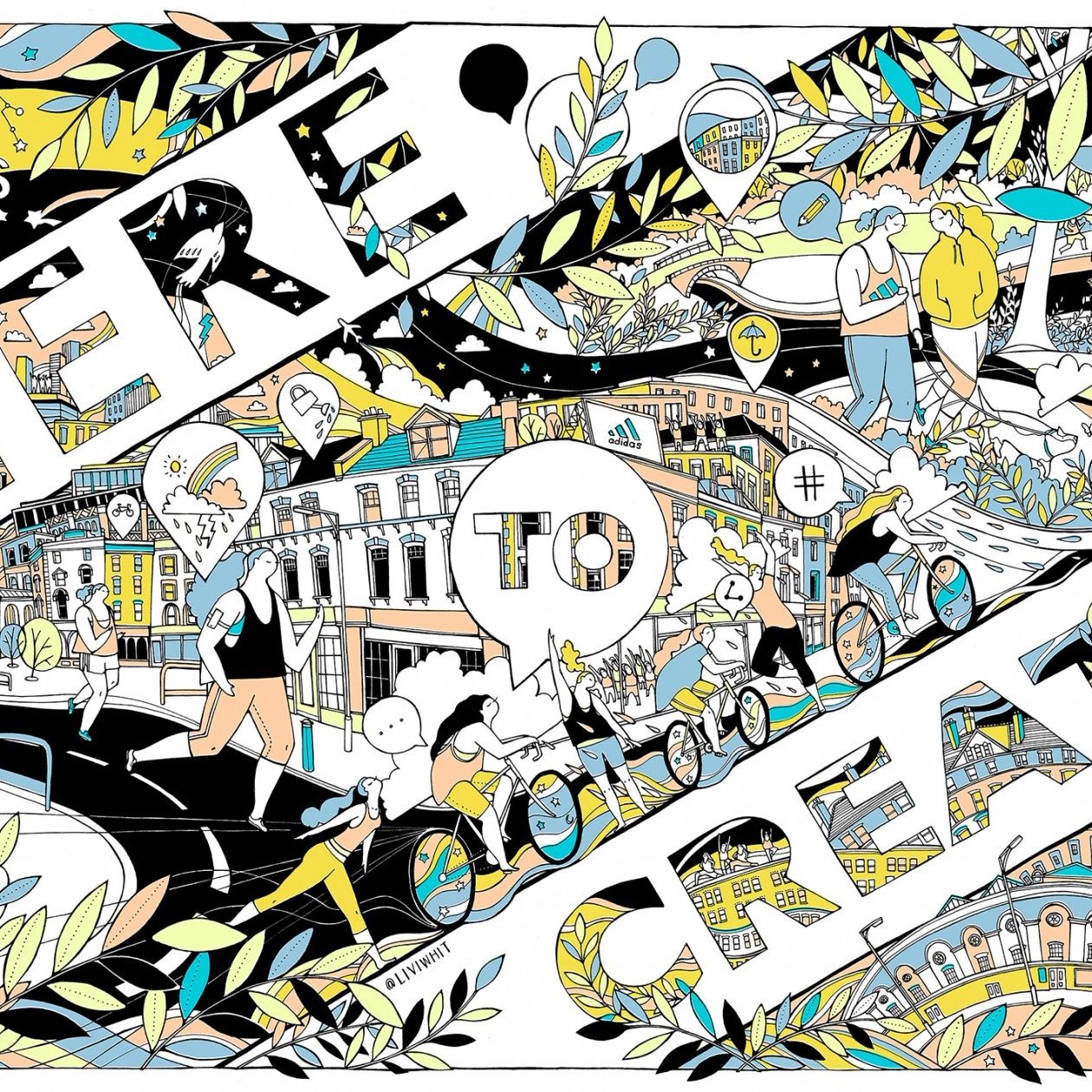 Adidas Here to Create billboard II