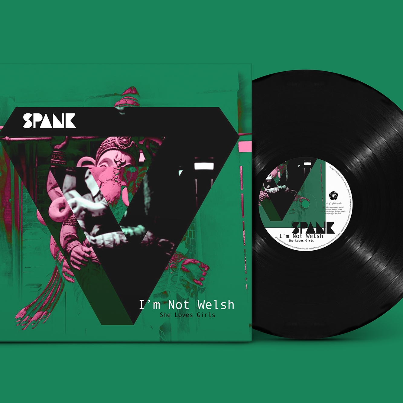 Spank: I'm Not Welsh album cover and sleeve creative