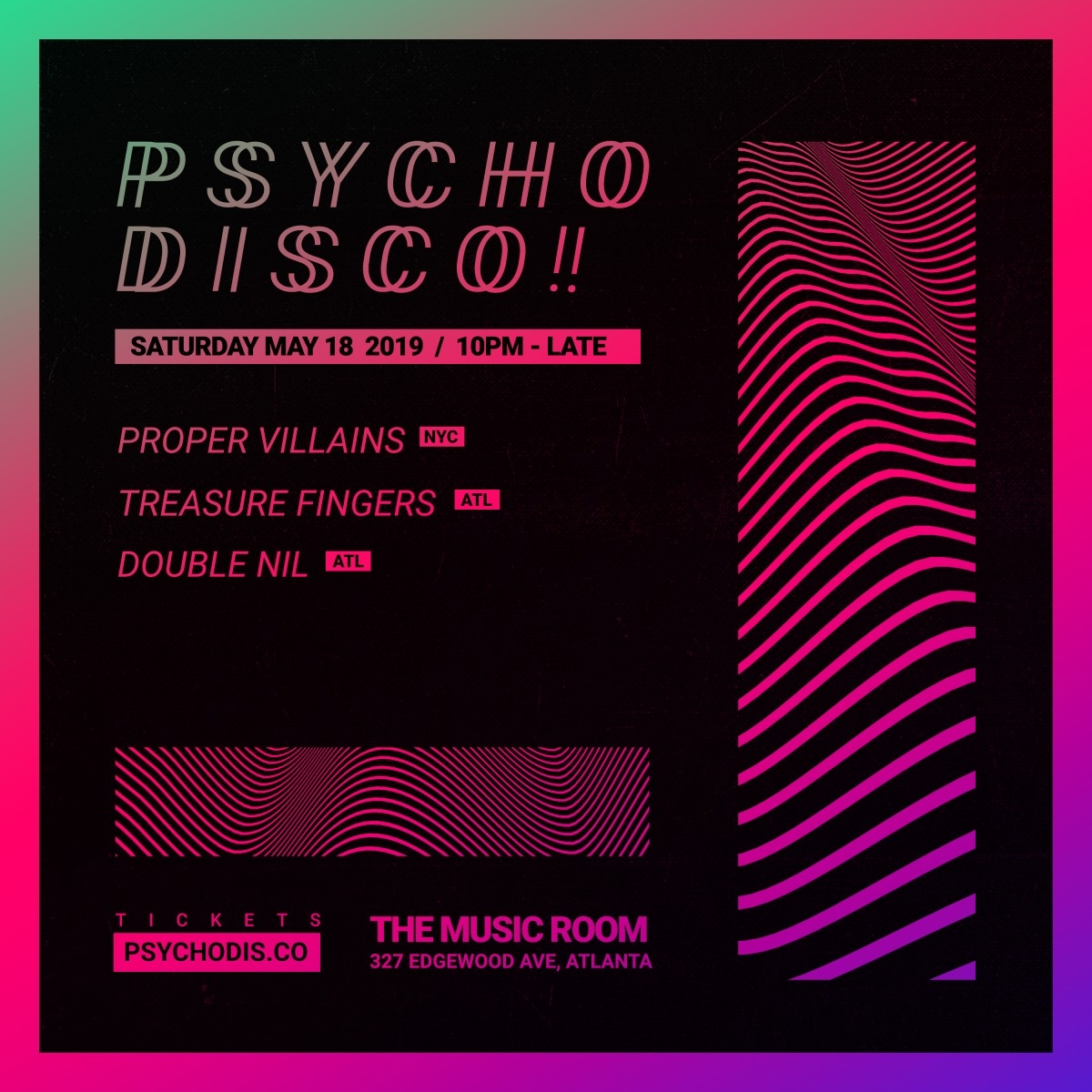 Psycho Disco! Event posters