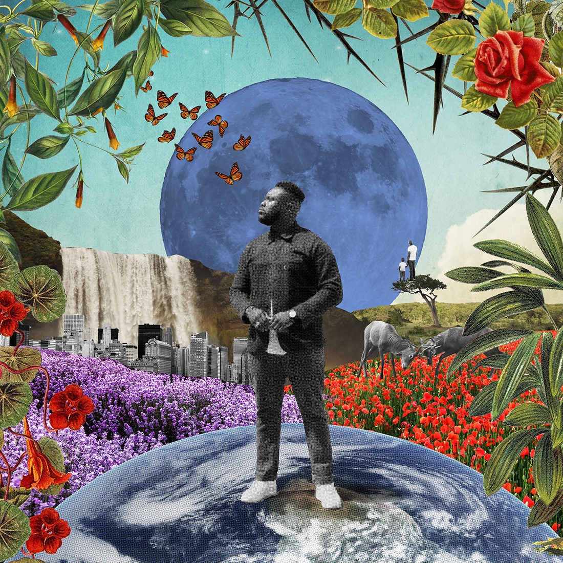 Junior Garr - The Garden Album & Singles Artwork