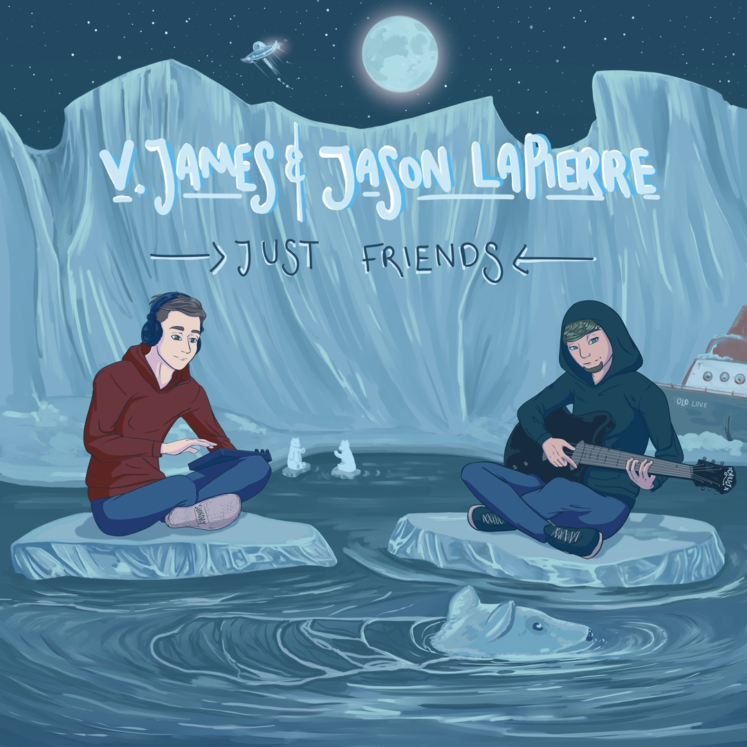 Just Friends by Jason LaPierre & V.James Album Cover Art and Short Animation Loop