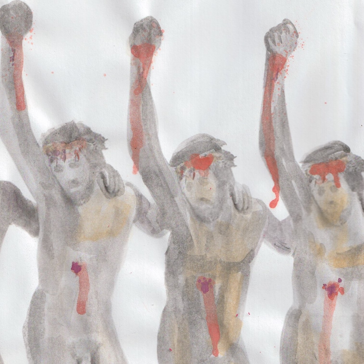 Clockwork Orange (Dancing Jesus) watercolours for fall capsule