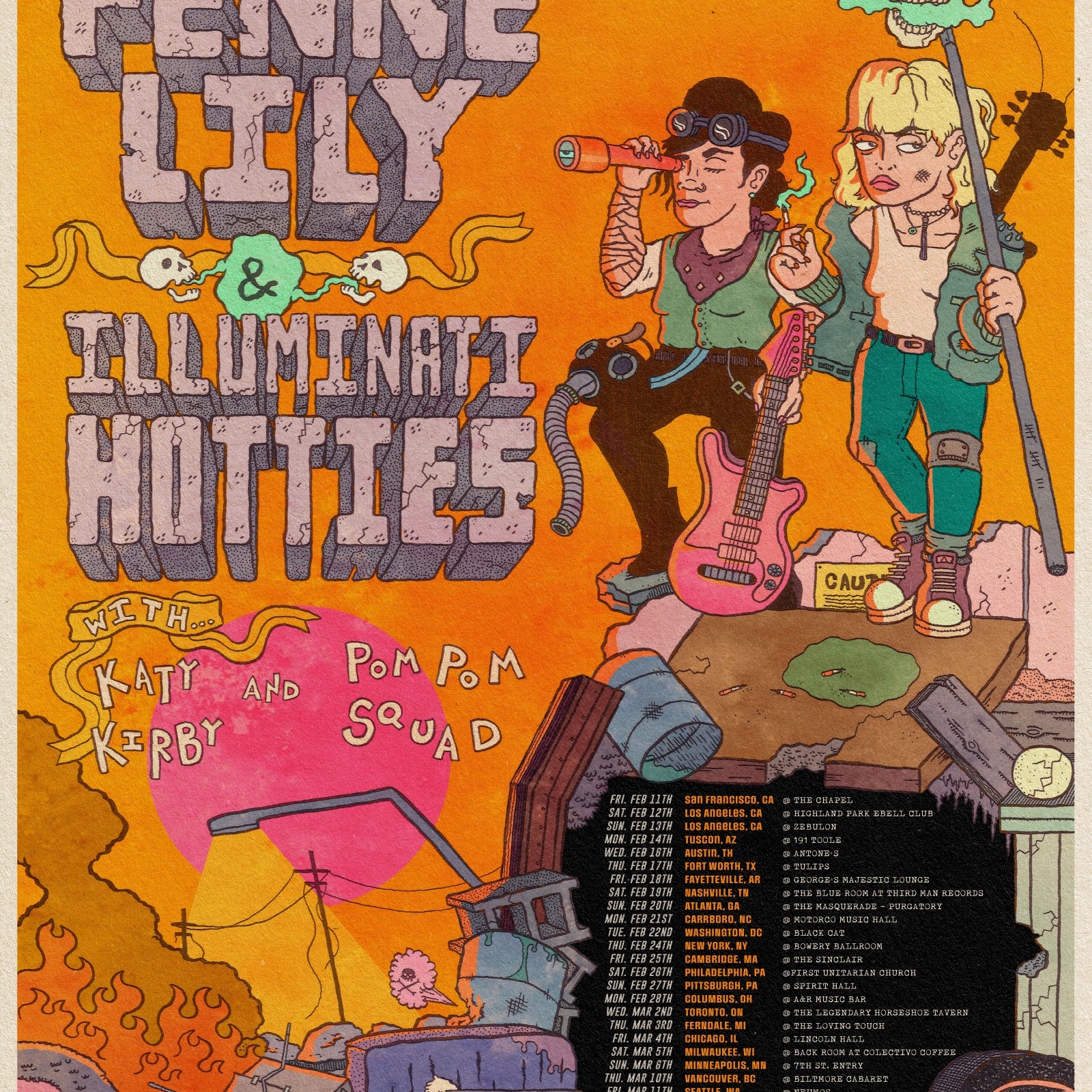 Fenne Lily / Illuminati Hotties 2022 Tour Poster