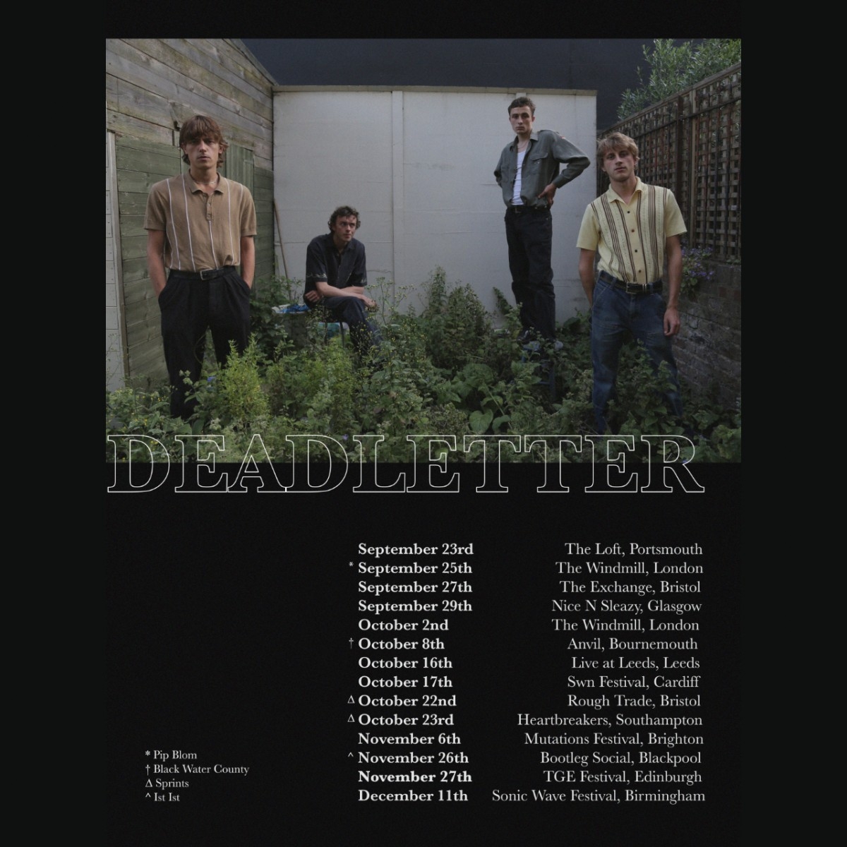 Deadletter UK Tour Poster