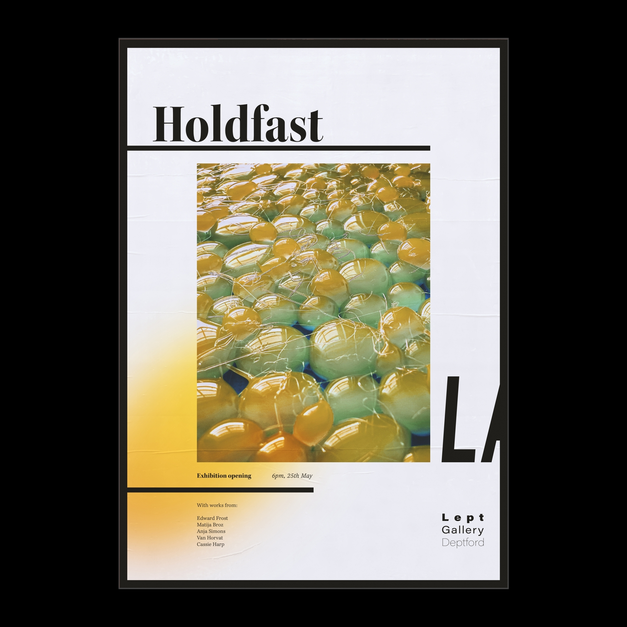 poster design for speculative gallery exhibition using original artwork