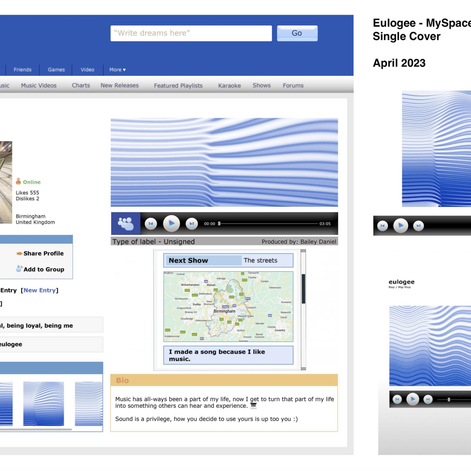 Album Cover + Visualiser