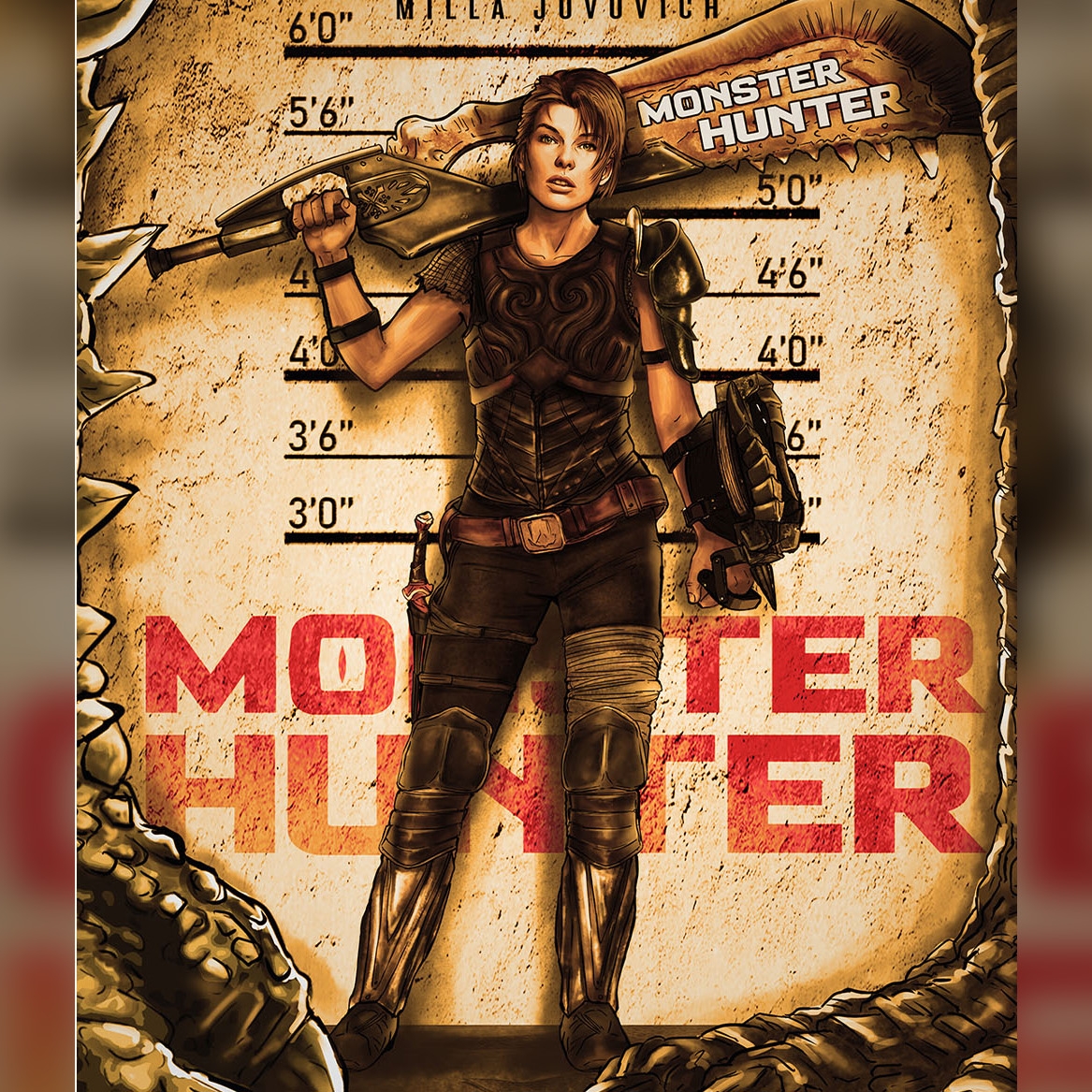 Movie poster illustration/design : Monster Hunter by @yzulty