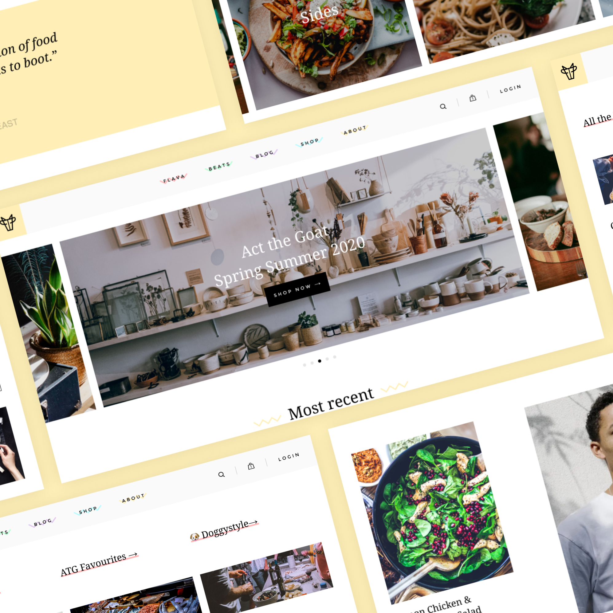 Music and cooking website