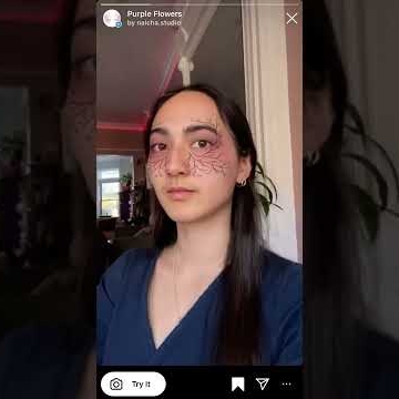 Preview image for the video "Purple Flowers AR Instagram + FB Filter".