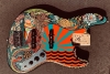 Hand Painted Fender Bass guitar for MIDLAND